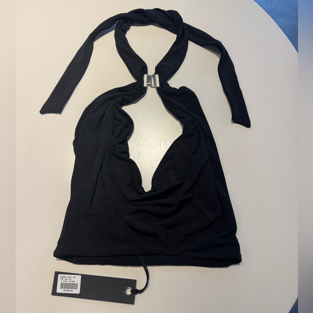 I.AM.GIA Black Top with Cowl Neck Design